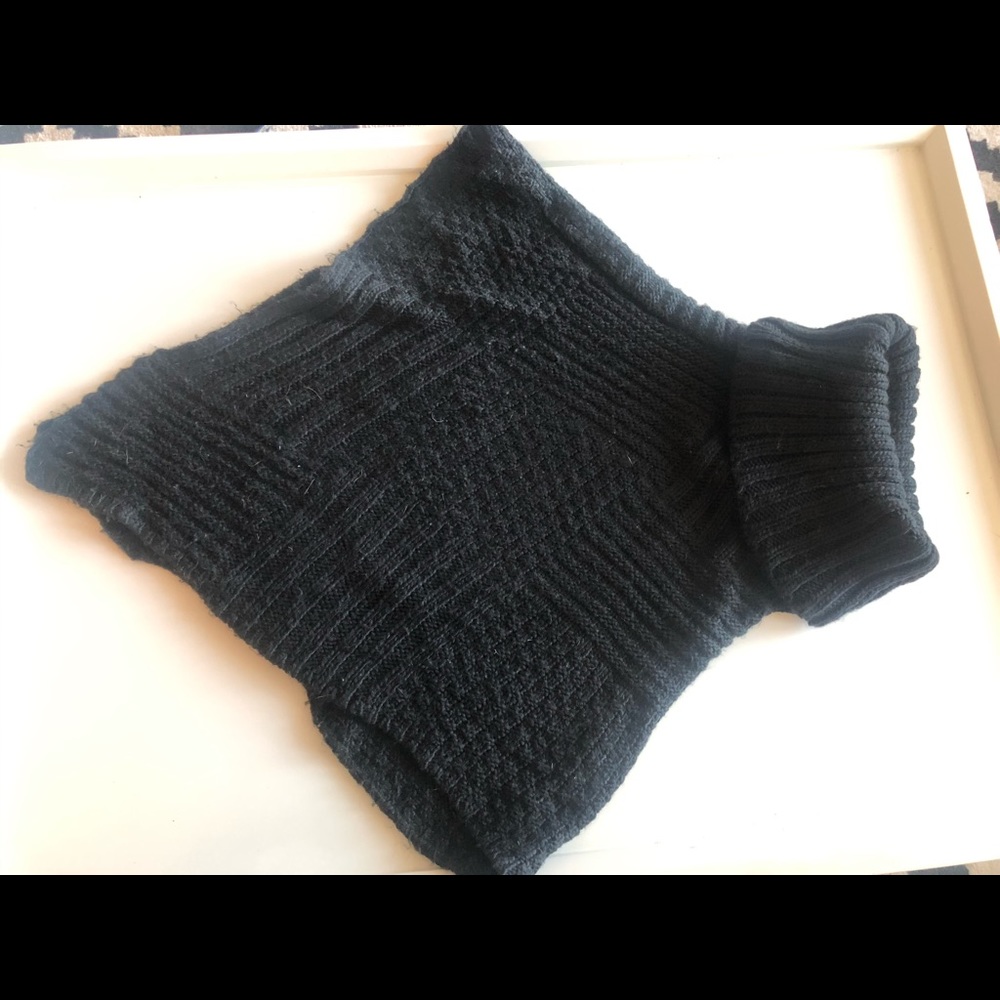 Knit black poncho